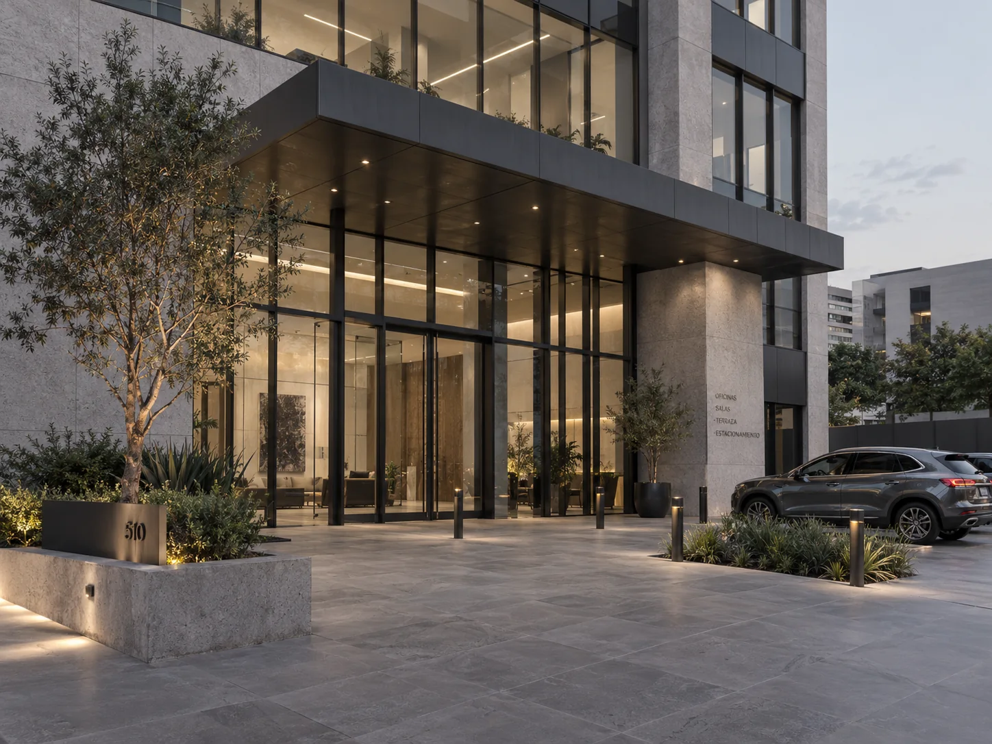 Ventanas antiruido en proyecto comercial