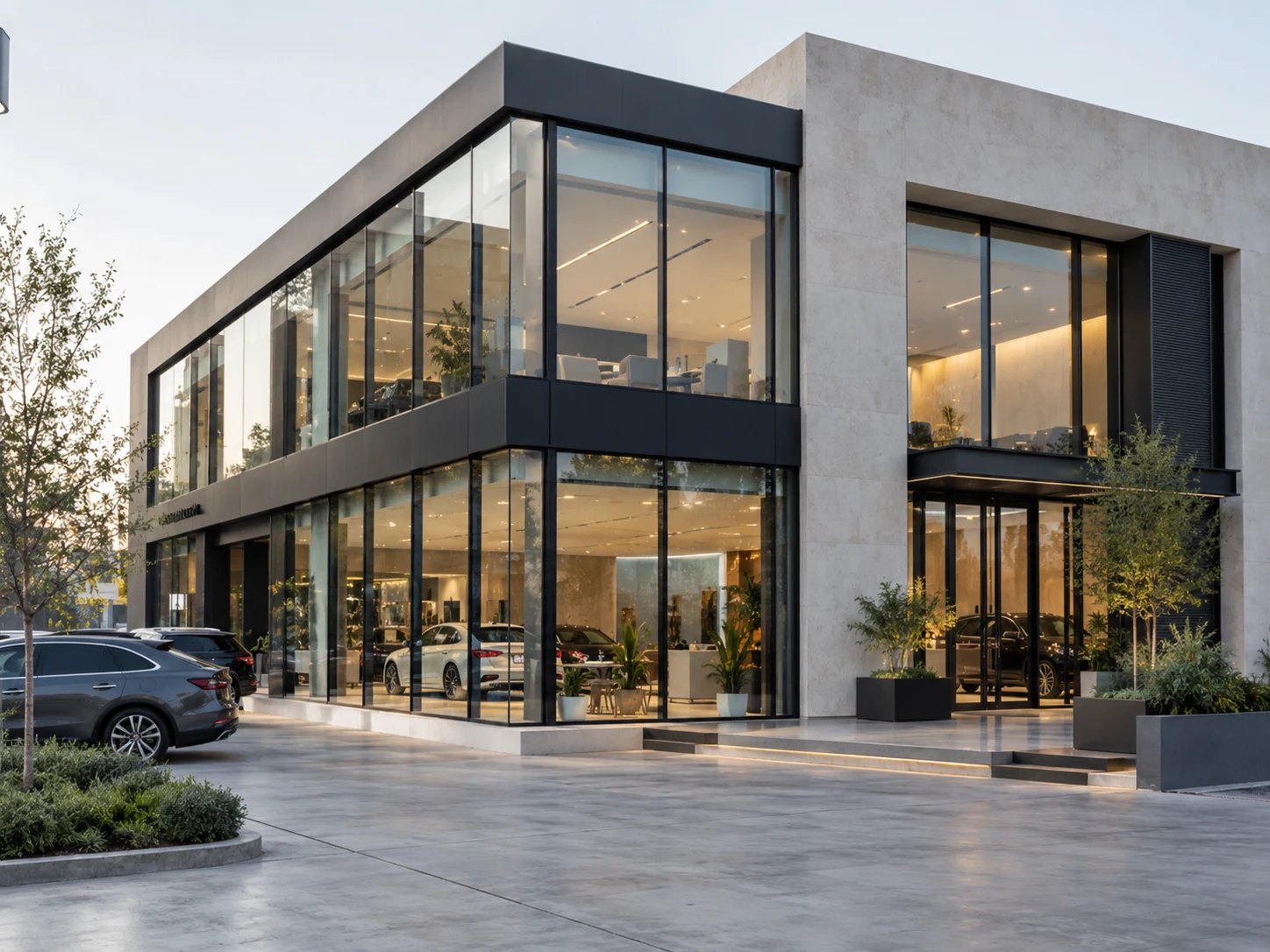 Fachadas de vidrio en proyecto comercial