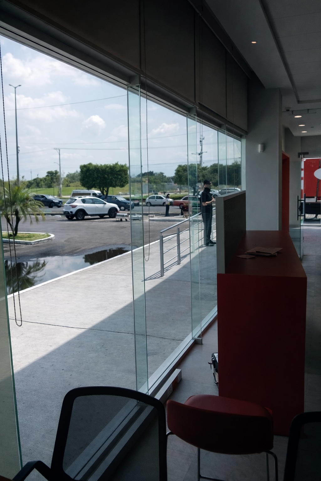 Cristales de banco con película de seguridad